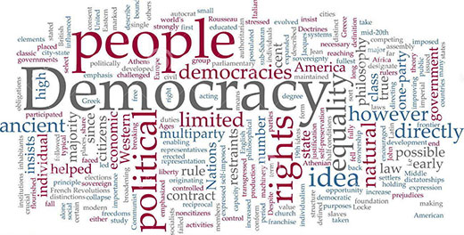 democracy word cloud - Σόλων ΜΚΟ