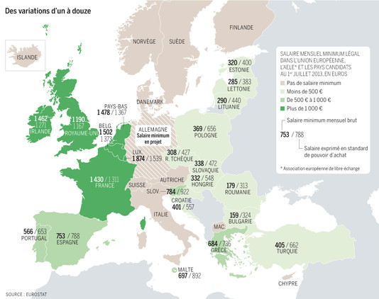 european wages map - Σόλων ΜΚΟ