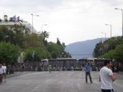 police barricade Athens - Σόλων ΜΚΟ