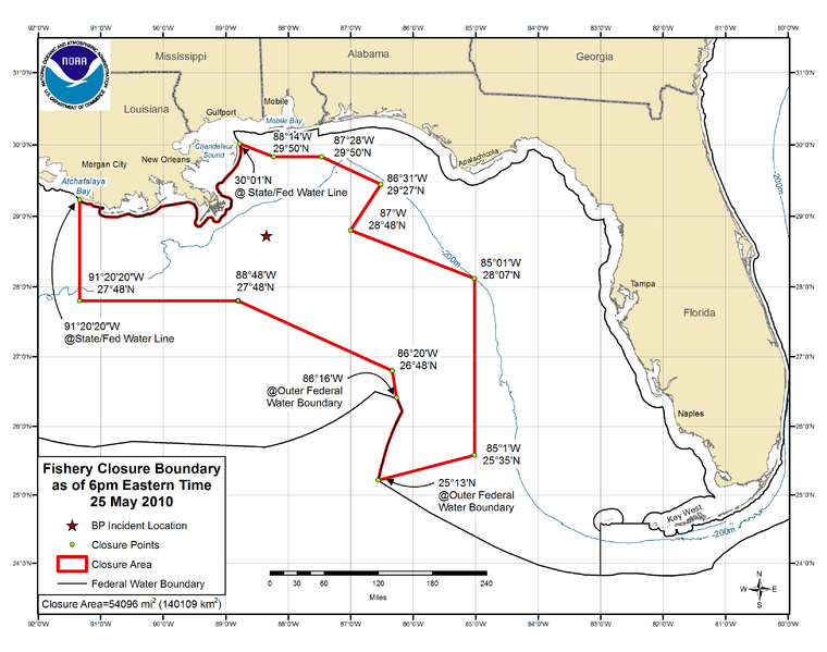 Deepwater Horizon Oil Spill Fishing Closure 2010 05 25 - Σόλων ΜΚΟ
