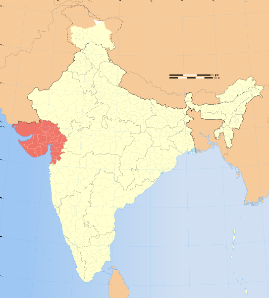 India Gujarat locator map - Σόλων ΜΚΟ