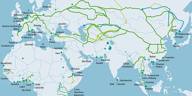China Belt Road Initiative Landkarte Projekte 2018 cropped - Σόλων ΜΚΟ